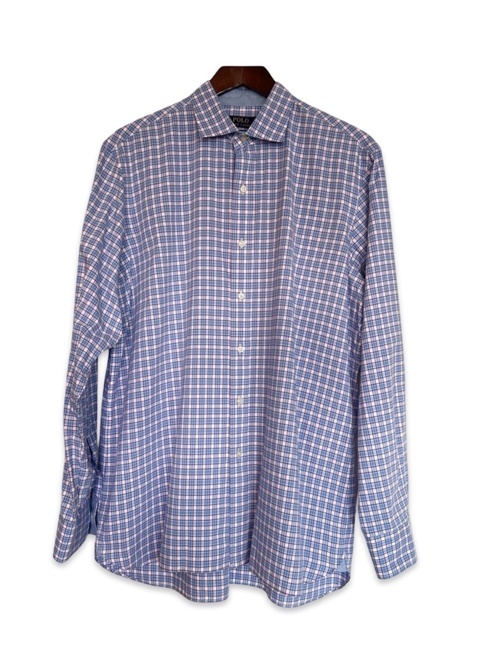 Polo Ralph Lauren collared button down shirt Men’s Plaid dress shirt Preppy L